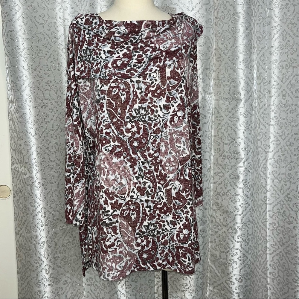 Zenergy by Chicos paisley print sweater size 3